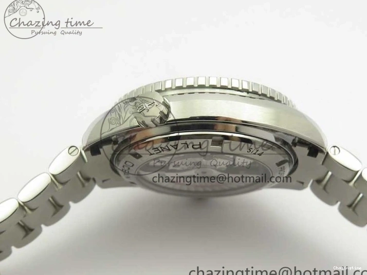 0128 Tailored Planet Ocean Professional Orange Bezel 45.5mm 1:1 VSF Best Edition on SS Bracelet A8500 Super Clone (2 Straps) 7950